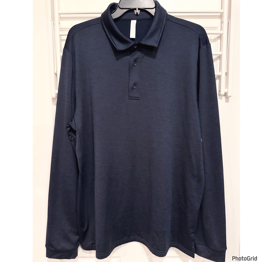 NWOT Stylus Blue Fleece Lined Pullover Shirt Men Preppy Minimalist Large
